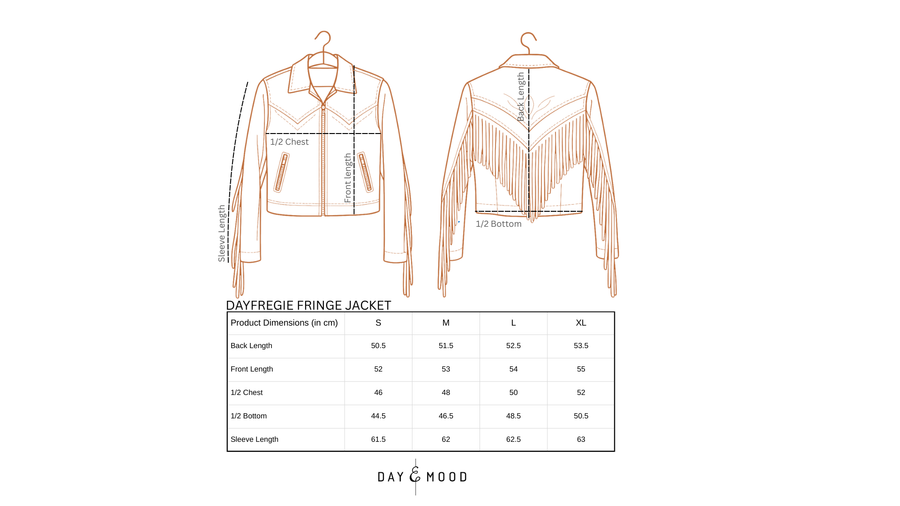 Day & Mood DayFregie Fringe Jacket Jacket Saddle